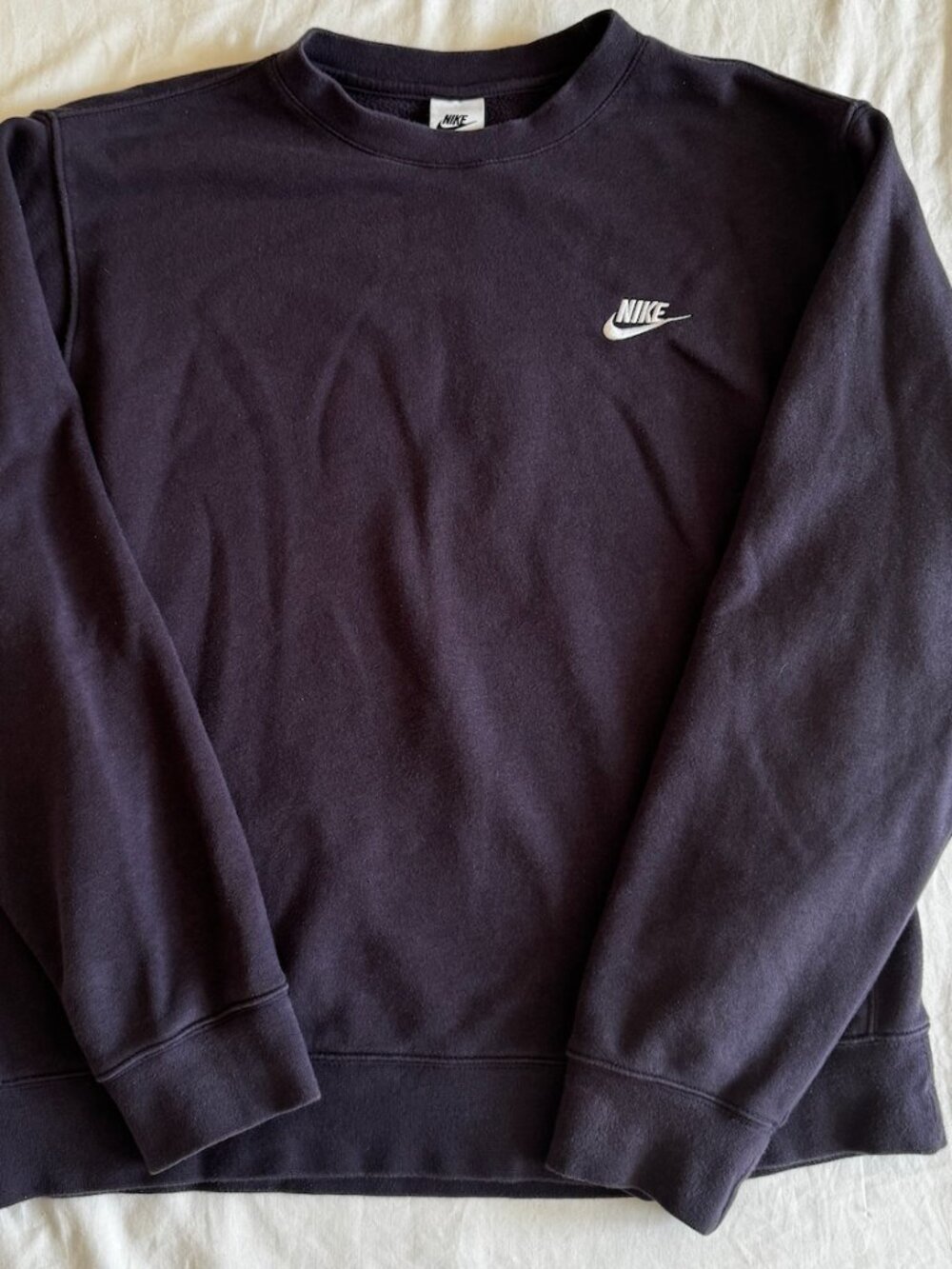 Vintage Nike Swoosh Sweatshirt Small Blue - Large